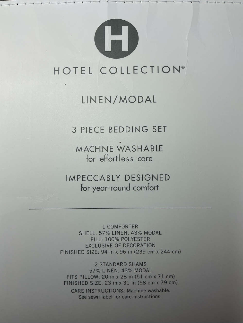 Hotel Collection Linen/Modal Blend 3-Pc. Comforter Set, Full/Queen - Picture 2 of 12